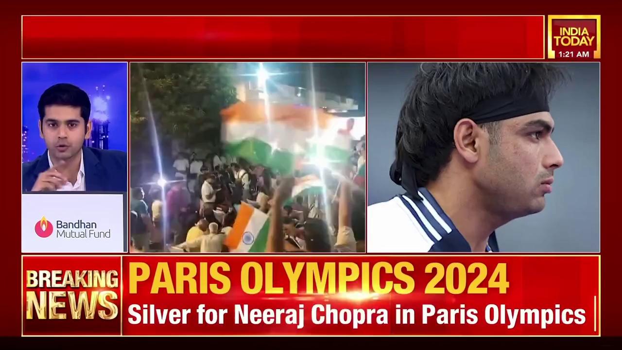 Celebrations break out at Neeraj Chopra's village in Khandra, Panipat, as he wins silver at the Paris Olympics.