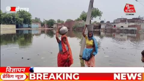 खेरागढ़ के गांव पाया रतिया में बारिश ने प्रधान के विकास के कार्यों की खोली पोल,कीचड़ से सन रास्ता