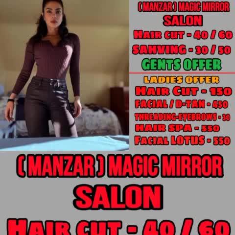 (MANZAR) MAGIC MIRROR SALON 
34, GIRISH CHANDRA BOSE ROAD KOLKATA 700014 (WARD 54) | 2/A,GOBRA ROAD KOL 700014 (WARD 59) | 32/H/1 SIR SYED AHMED ROAD KOL-700014 (WARD 54) | WAZIRGANJ GAYA NAWADA ROAD PIN 805131. 
HAIR CUT 40-100 , SHAVING 30-50
SPECIAL OFFER ONLY (MANZAR) MAGIC MIRROR WAZIRGANJ GAYA NAWADA ROAD PIN 805131.#saloon #hairstylist #haircolorist #hairspa #facial #salon #beauty #hairstyles #hair #mekup #hairtransformation #haircolor #haircut #nailart #tatoo #mehndi #makeupartist #salonstaff #salonowner #makeup #foryou #foryoupage #instagram #reelsinstagram #mustkeem #beauty #makeupartistkichori#