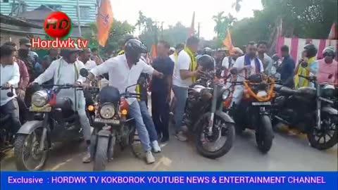 সাবরুম থেকে ধর্মনগর পর্যন্ত পথযাত্রা বাইক rally ভারতের জনতা পার্টি bjp