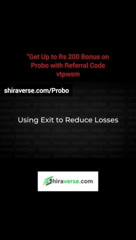 Exit Feature to Reduce Losses Probo? #CourseProbo (0)
Earn money for your opinions on Probo! Sign up using my code vtpwsm and get up to ₹200 bonus. #Probo #EarnMoney