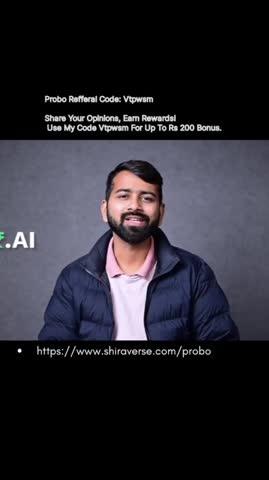 ₹.Ai Rai India's first smart contracting platform Probo
Share your opinions, earn rewards! Use my code vtpwsm for up to Rs 200 bonus. Download here: Probo #ProboCourse #ProboRefferalCode #Probo #Shiraverse
https://www.shiraverse.com/probo