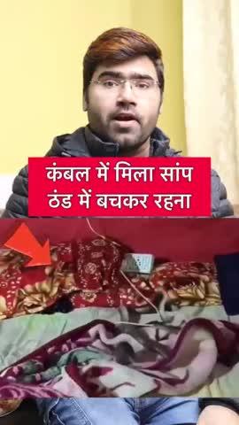 कम्बल में घुसा था सांप सोने गए युवक को डसा। 
देखिये ये खौफनाक वीडियो और आगे से सावधान रहे। 
क्या आप बिस्तर पर जाने से पहले बिस्तर की छानबीन करके सोते हैं?