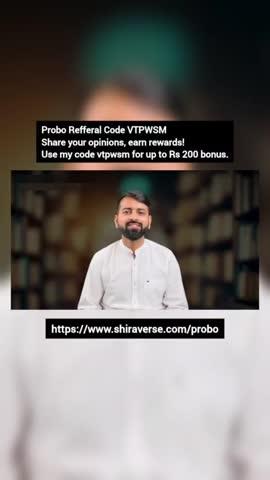 Things To Look For Before #Trading #Probo
Share your opinions, earn rewards! Use my code vtpwsm for up to Rs 200 bonus. Download here: Probo #ProboCourse #ProboRefferalCode #Probo #Shiraverse #EarnMoney #Earnmoneyonline 
https://www.shiraverse.com/probo