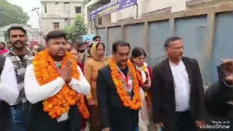 नगला नगर पालिका के लिए कांग्रेस प्रत्याशी हरिओम सिंह चौहान ने  विधायक तिलक राज बहेड के साथ किच्छा तहसील पहुंचकर कराया नामांकन
नामांकन करने के बाद प्रेस वार्ता में विधायक तिलक राज आप आप बहेड ने लगाएं किस आप पर परिवारवाद को बढ़ावा देने का आरोप