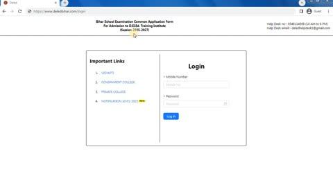 Link 📢 Bihar DElEd Admission 2025 Form Kaise Bhare✅ How to Apply Bihar D.El.Ed Entrance Exam 2025 Online✅ Application form fill up 2025-27✅
🌐 Website Link:-👇👇👇👇
https://tajainfo.in/bihar-deled-admission/