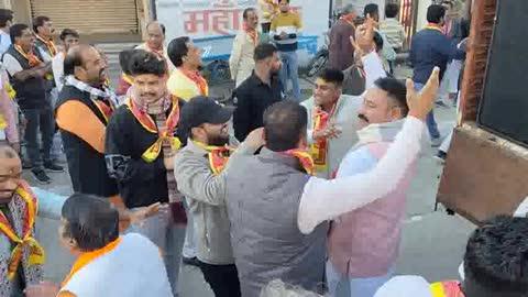 बेटमा - शुक्रवार 12 दिसंबर प्रातः हनुमान अष्टमी पर बाबा निकले नगर भ्रमण पर भव्य प्रभात फेरी निकाली गई