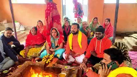 श्रीमद् भागवत कथा, तत्पश्चात हवन में शामिल रहने का सौभाग्य मिला पारदेश्वर मंदिर रेणुकूट सोनभद्र