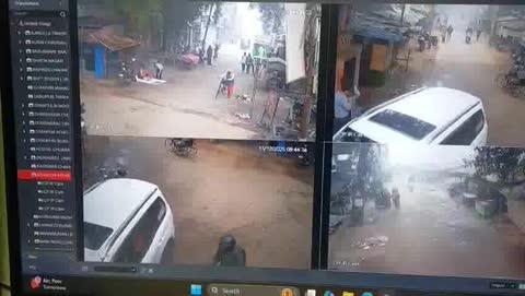 केड़वरिया त्रिमुहानी पर लगे सीसीटीवी कैमरे के फुटेज
