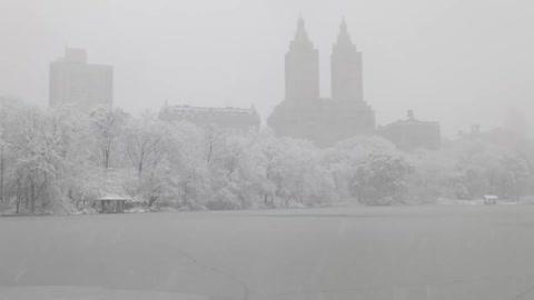 நியூயார்க் நகரில் வரலாறு காணாத பனிபொழிவு கொட்டியது.