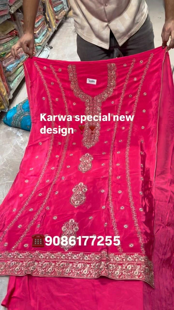 For any price contact ☎️9086177255 
Shirt : Pure crape with beautiful handwork 
Bottom : Pure reyon cotton 
Dupatta : Four side lace cut work