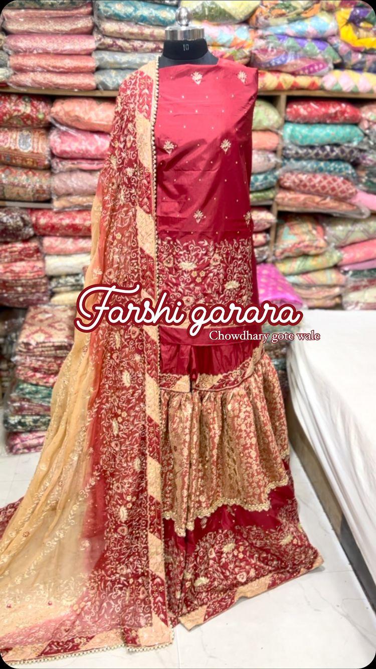 FARSHI HANDWORK GARARA❤️

Order now-8726970285

Colours customisation available 

Location-chowdhary gote wale awadh complex near tunday kawabi chowk Lucknow