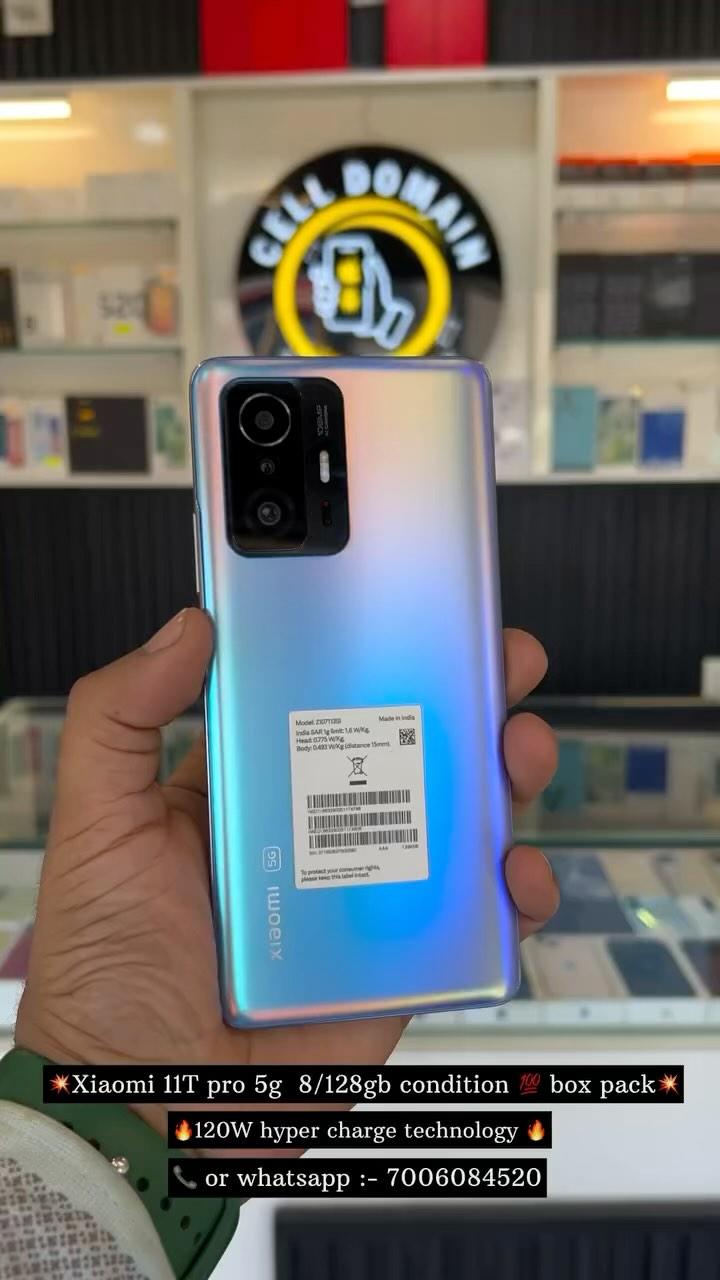 Xiaomi 11T pro 5g 8/128gb condition 💯 box pack 💥💥💥

🔥120W hyper charge technology🔥

• Book your phone Now 🥰

📞 or whatsapp :- 7006084520

• Easy emi available on credit card 💳

cell_domain