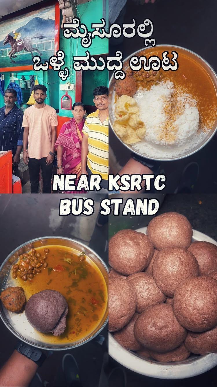 Annapoorneshwari Tiffani’s Mysore 

Near KSRTC Bus Stand, Halladhakere 1st cross Mysuru 

Menu:
Muddhe Oota 
Rice oota 
Tiffan……

Follow blog.avalakkipavalakki 

_abhishek_b_n 

captian_prashanth