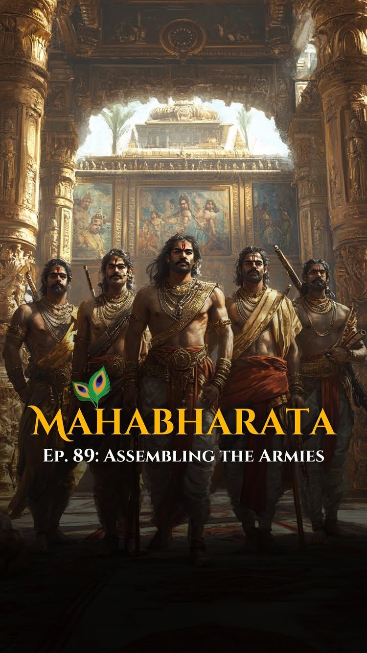 This is Episode 89 of the Mahabharata series
Both sides prepare for the great war
Yudhisthira asks his brother-in-law, Dhrishtadyumna, to lead the Pandava army
He also assigns each of his warriors to face a specific Kaurava fighter
Meanwhile, in Hastinapur, Duryodhana talks to Bhishma and asks him to name the key warriors in their army
Bhishma lists all the important fighters, describing their strengths and skills, showing how strong the Kaurava side is
Who were these warriors? Watch the whole episode to find out!