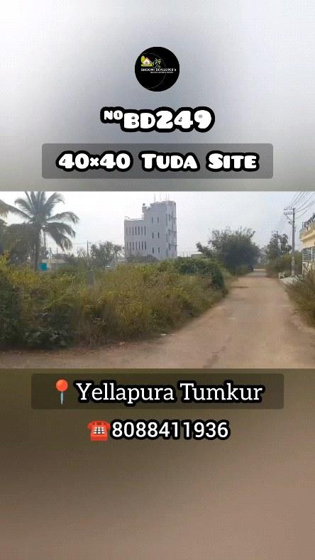 Tumkur City Yellapur 40×40 Dimension East North Corner Site Available for Sale 

Tuda Approved Site ✅
40×40 Dimension 
Suitable for House Building 

Properties in Tumkur District 
☎️8088411936