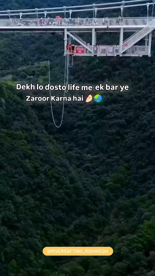 Book your Bungee slots now Contact - 91- 8171708230 Follow - riverrafting_rishikesh

 [rishikeshriverrafting] [riverraftingrishikesh] [rafting] [gangariver] [ganga] [trending] [trend] [viralvideos] [viral] [reelkerofeelkero] [reels] [shivpuri] [vacations] [laxmanjhula] [mountains] [adventuresports] [adventure] [watersports] [trendingreel] [bungee jumping]