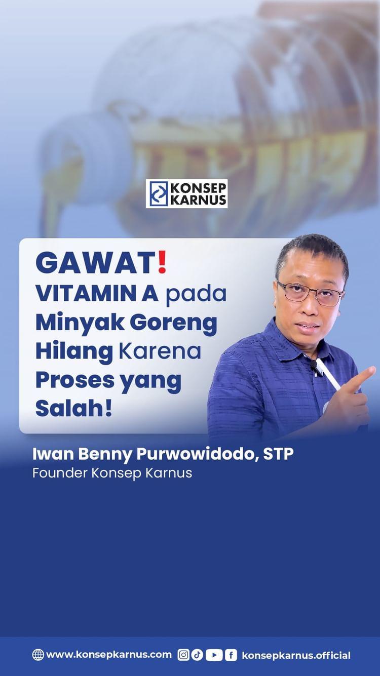 Minyak sawit berwarna merah alami karena kandungan beta-karoten yang tinggi
Semakin tinggi kandungan beta-karoten dalam minyak sawit, maka semakin merah warnanya
Mengapa beta-karoten penting?

✅Antioksidan:  membantu melindungi sel-sel tubuh dari kerusakan akibat radikal bebas
Provitamin A: Dalam tubuh, beta-karoten dapat diubah menjadi vitamin A untuk kesehatan mata, kulit, dan sistem kekebalan tubuh
Mengapa minyak goreng yang kita konsumsi sehari-hari biasanya tidak berwarna merah?

Ternyata  proses pemurnian dengan menghilangkan beta-karoten agar menghasilkan minyak yang lebih jernih, tidak berwarna serta membuat daya simpan minyak goreng lebih lama dan terhindar dari tengik
Dapatkan cara memasak dan mengolah makanan dengan aman di Seminar Tematik dan Cooking Class bulan 1 Desember 2024
INFORMASI LEBIH LANJUT
HUBUNGI ADMIN
0823 5218 0022

KONSEP KARNUS
CARA CERDAS UNTUK SEHAT✨

Follow IG dan Tiktok konsepkarnus.official
Dan ikuti terus update kami diwww.konsepkarnus.com