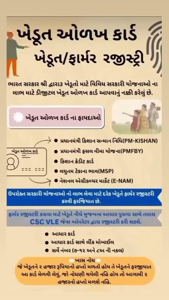 ખેડૂત કાર્ડ ફરજિયાત