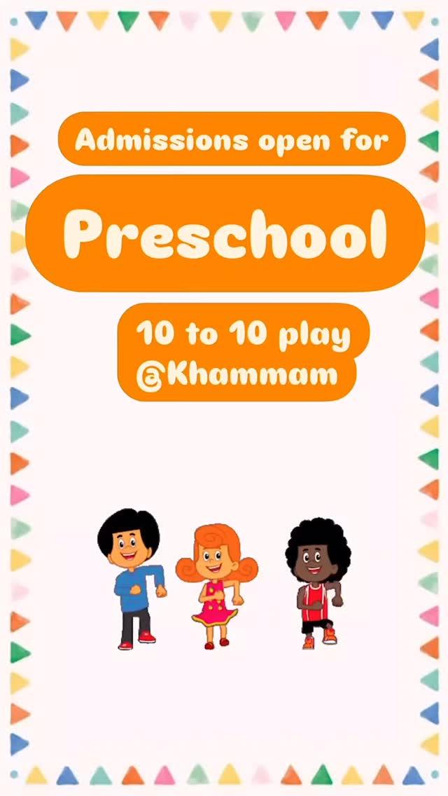 10to 10 play, Pre School - where young minds grow and little bodies thrive - nurturing curiosity and creativity every step of the way" 
10 to 10 play Pre School, now open for admissions