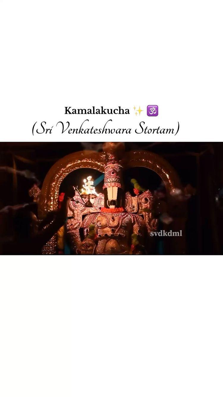 Kamalakucha✨🕉️ (SRI VENKATESHWARA STORTAM)…
SRI LAKSHMI VENKATESHWARA SWAMY DEVASTHANAM KODIMIAL 🕉️

FOLLOW svdkdml 

SUPPORT ❤️