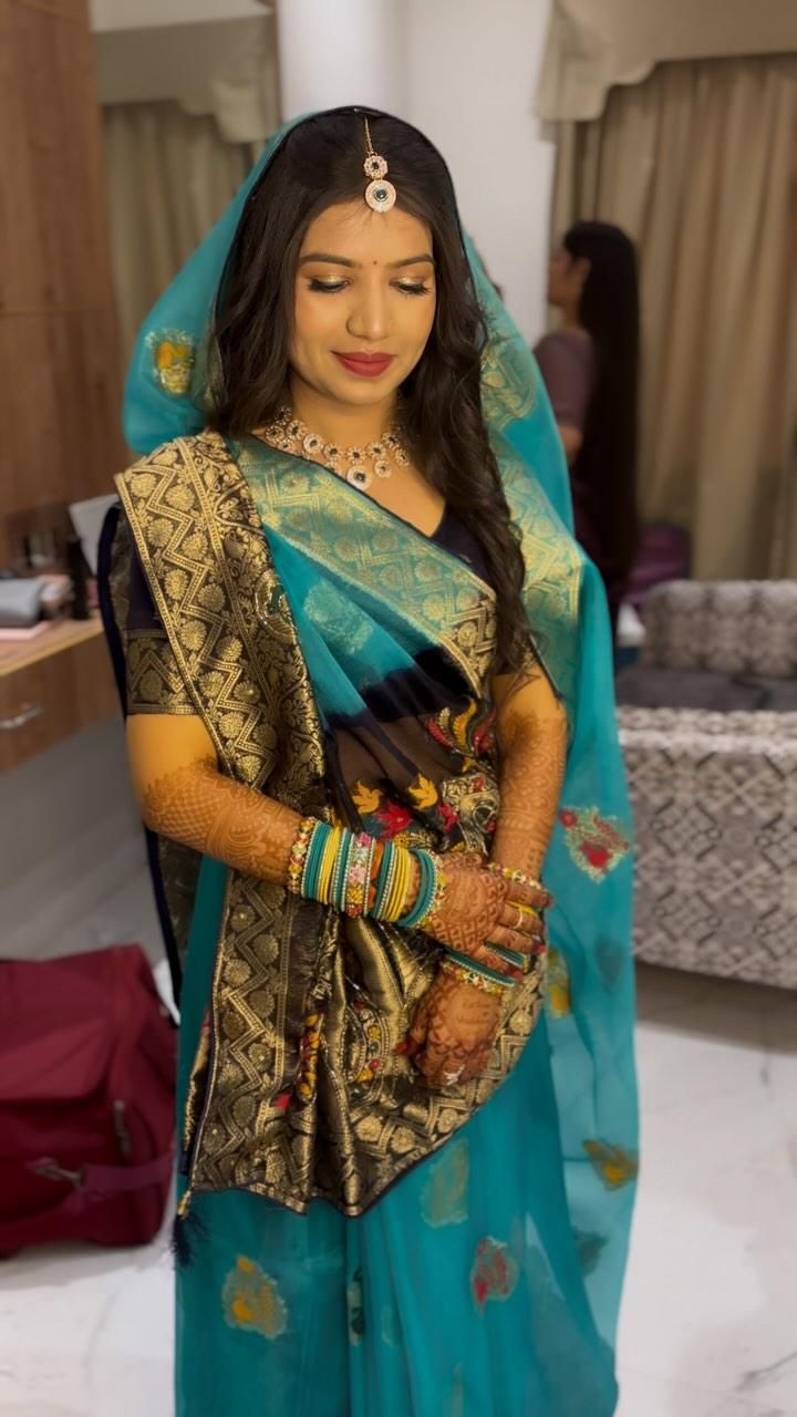 My gorgeous bride her poojan look ✨✨