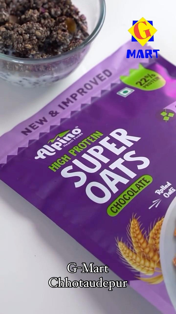 Alpino Super Oats (Chocolate) 
Best in Breakfast 🥪 🥣 💯

Price less then Official website
diet #breakfast #gym #bodybuilding 

📍G-Mart, 004 Sardar Nagar Society, Bus Station Road, opp.HDFC Bank, Chhotaudepur 391165