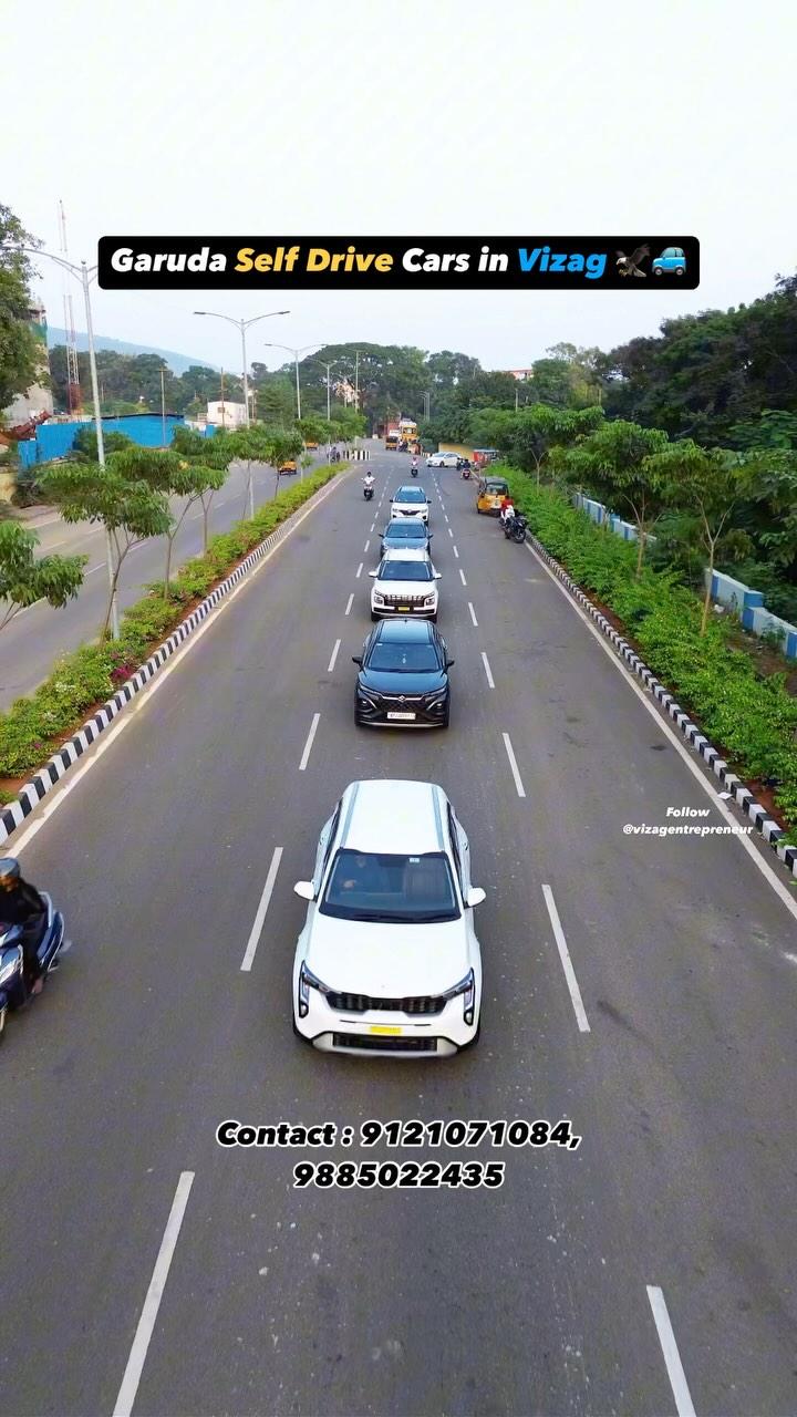 Brand new cars only garudaselfdrivecars 👍 available all over vizag and all tourist destinations… Vanjangi, Araku valley… For Bookings contact : 9121071084, 9885022435

Please follow vizag_entrepreneur page for more such content 

Credit📸 : vizag_entrepreneur