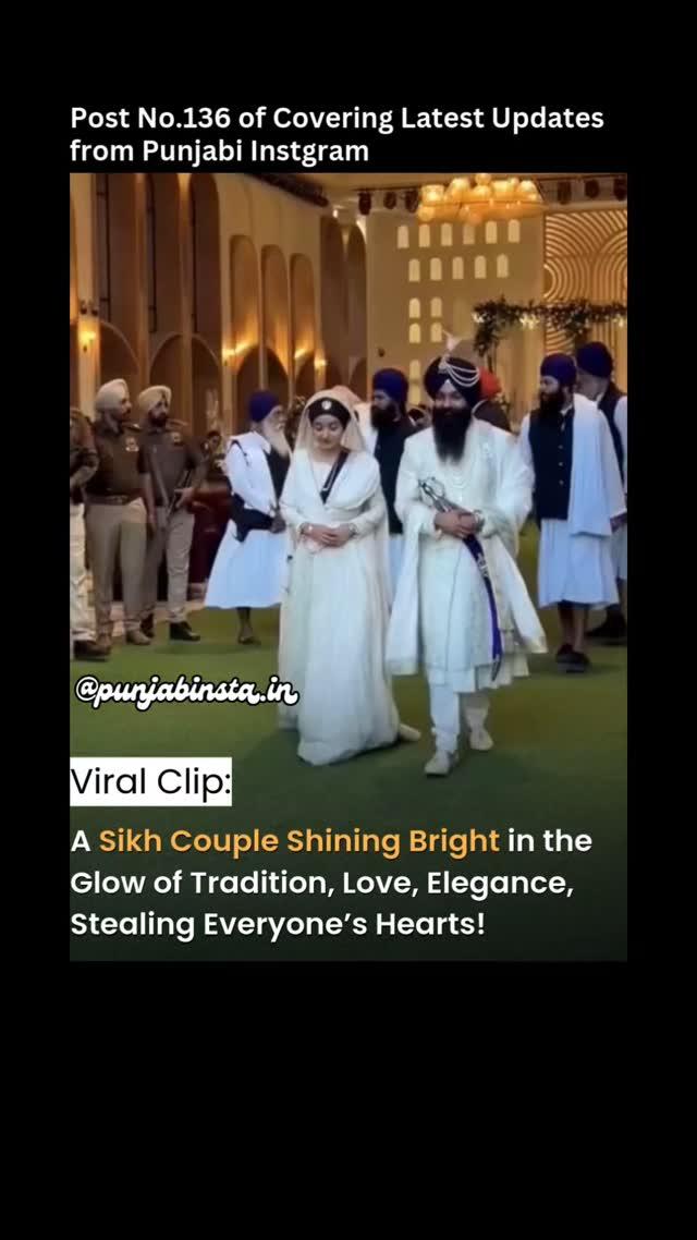 Radiating love, grace, and the true essence of Sikh tradition, this beautiful couple is setting the internet on fire with their regal charm and elegance
A perfect representation of faith, devotion, and unity, they are truly redefining what it means to shine together
Follow punjabinsta.in for more Punjabi Updates 🚨🗞️