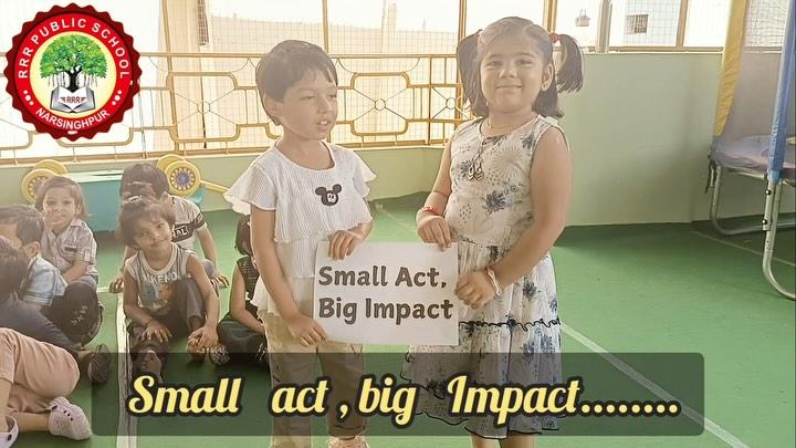 "Small Acts, Big Impact! 🌟
Our tiny stars from Nursery, LKG, and UKG came together to share a beautiful representation of a meaningful message
Their innocence and creativity remind us that even the smallest efforts can lead to big changes