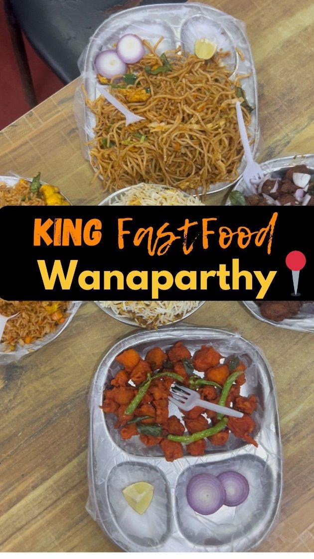 King ✨ Fast Food In Wanaparthy 📍 

Location - Kothakota Road, Opp cbj shopping mall, Wanaparthy