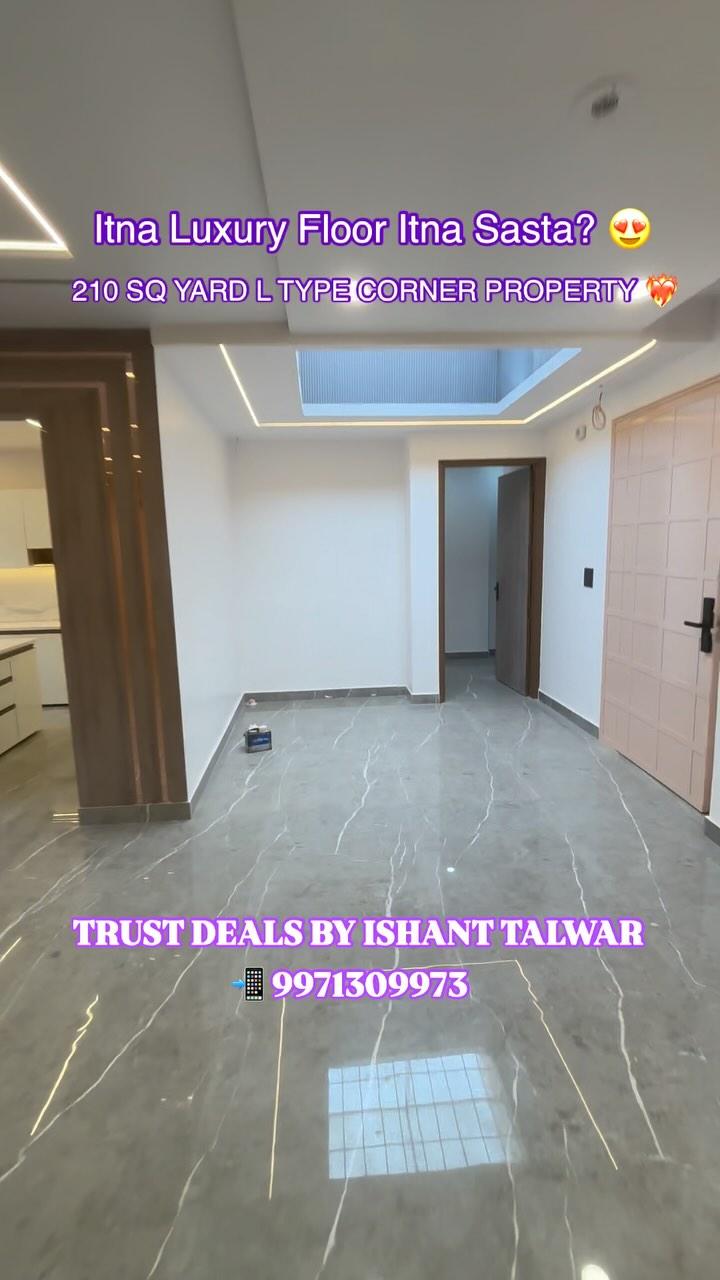 Trust Deals Real Estate Presents:
Luxurious Floor For Sale
Location: West Delhi , New Delhi

Property Highlights:

	•	210 Sq
Yards
	•	Elegant Design
	•	Lift Access
	•	Dedicated Car And Bike Parking
	•	Modern Bedrooms & Kitchen
	•	Access to a Spacious 210 Sq
Yard Roof
	•	L Type Corner 

Price: DM Me For Price 🤑

Financing Available:
Up to 90% of the property’s value with flexible loan options
Contact Us:
For more details, reach out to Mr
Ishant Talwar at +91 9971309973
We’re here to help you find your dream home!