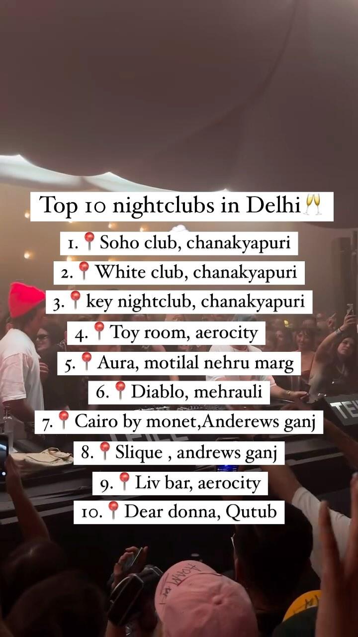 Here are the top 10 nightclubs in Delhi for party lovers
do share it with your party lover friends and follow delhi_whatishappening for more such updates