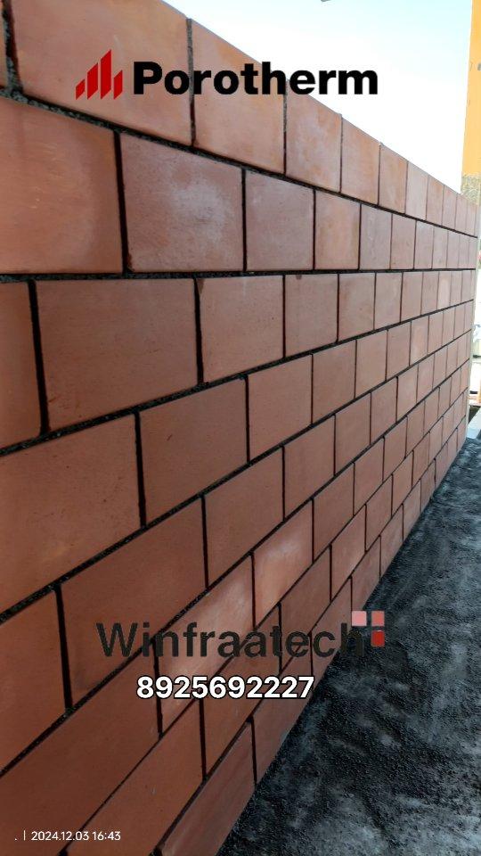 winfraatech wienerberger.in 
Porotherm FB Exteria brings exposed masonry to life, combining timeless beauty and durability
These bricks add character to any structure, showcasing rich textures and natural hues that require no plaster or paint—letting the material’s raw elegance shine through
Perfectly engineered for precision and performance, FB Exteria offers architects and designers the freedom to craft bold, contemporary statements or pay homage to classic styles
With Porotherm FB Exteria, every wall becomes a masterpiece—where style meets strength and creativity knows no bounds
Ongoing project at Vanagaram, Chennai 

For Porotherm Bricks Requirement: 
Contact - 8925692227