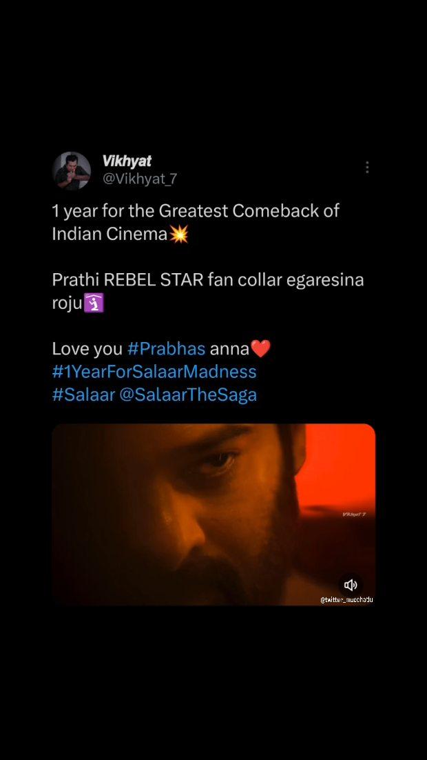 #1YearForSalaarMadness 🦖💥