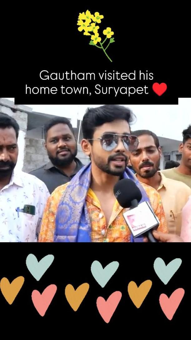 Gautham visited his home town, Suryapet ♥️