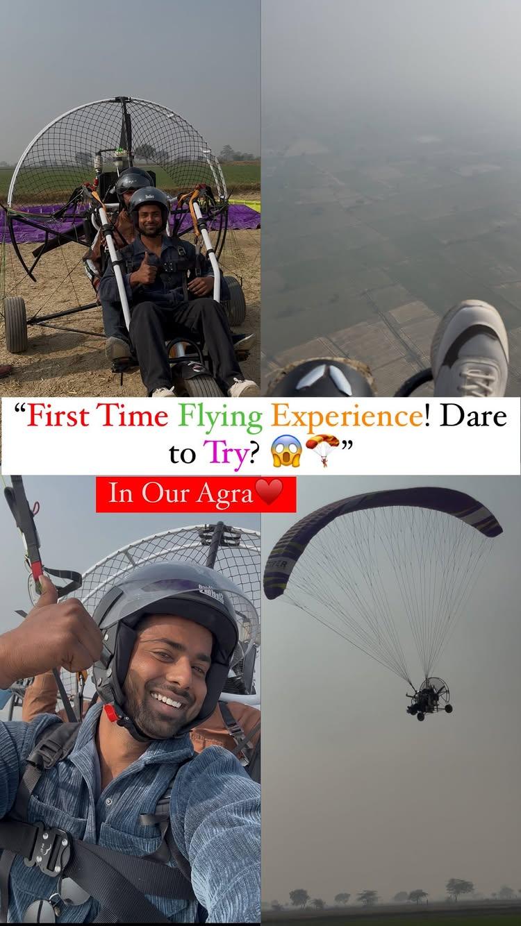 “Adventure ka ek naya level—Paramotor gliding! 🪂 Yeh experience aap miss nahi karna chahenge
BOOK YOUR SLOT NOW AND INJOY THE ULTIMATE FUN OF FLYING🪂 

the_para.angels32 

Contact +91 93899 10501
  9368050754
  8126790854

Location- Fatehpur sikri korai toll plaza se pehle Agra📍