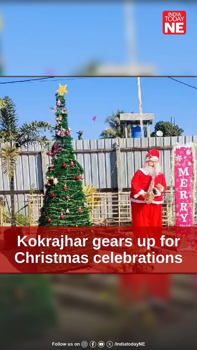 Kokrajhar is gearing up for Christmas celebrations as churches are beautifully adorned with lights, creating a vibrant festive ambiance