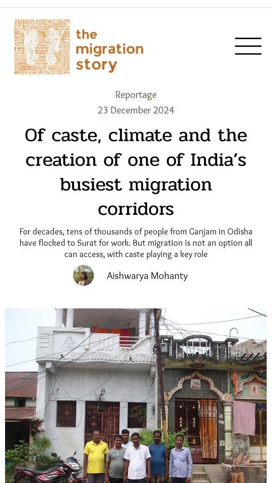 My recent report on how caste is defining and reshaping the busiest migration corridor from Ganjam to Surat
This is the first of a two part series for indiaspend and themigrationstoryindia