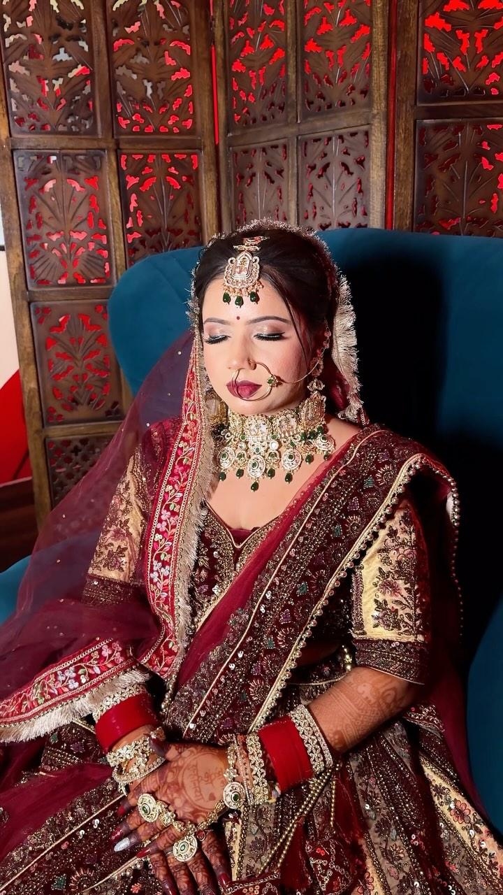 Lehenga & Jewellery by ratna_bridal_rental 

Celebrity Bridal Makeup 💄 

Makeup & Hairstyle by raghavchauhanmakeovers