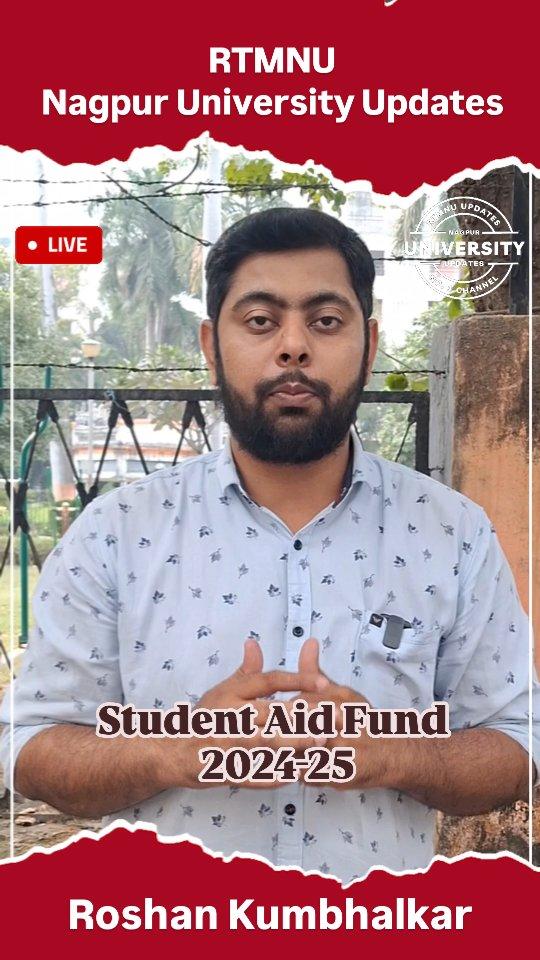 Student Aid Fund 2024-25 of RTMNU nagpur University

Nagpur university 
Rtmnu students 
Rtm Nagpur university