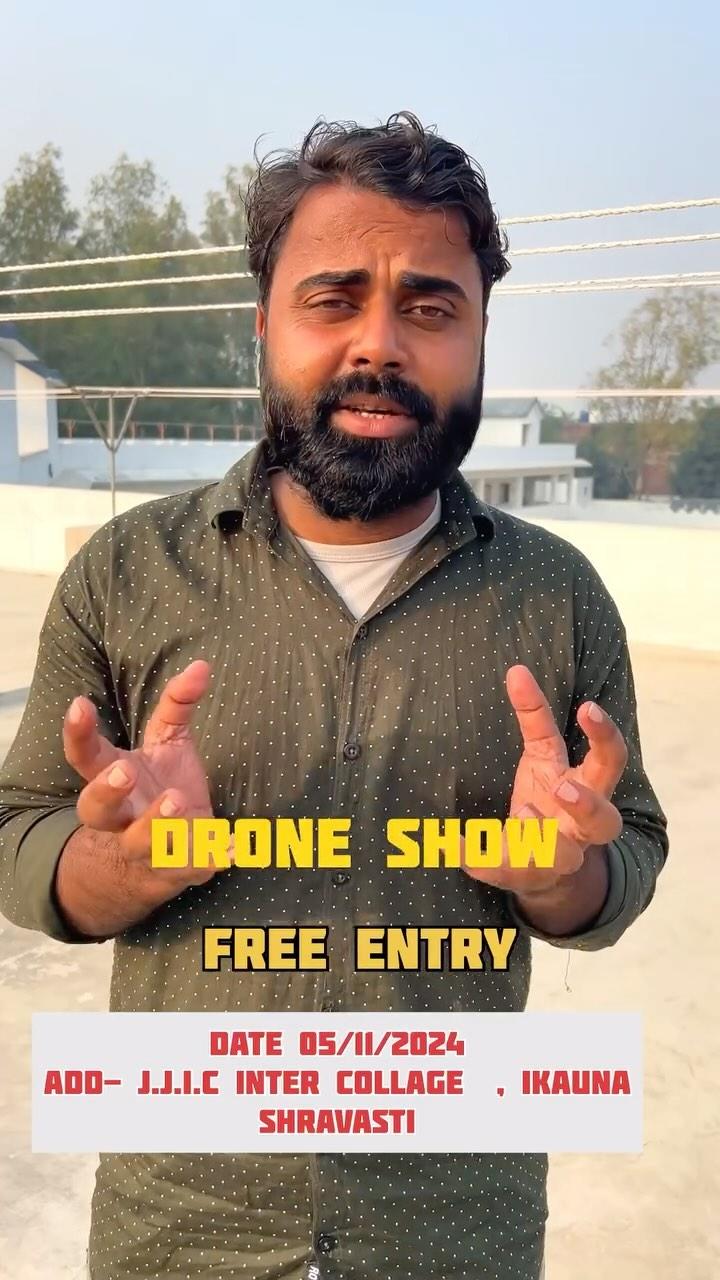 Drone show in Shravasti 🥰 
by Pan bahar crystal 
📍J.J.I .C IKAUNA ( SHRAVASTI )