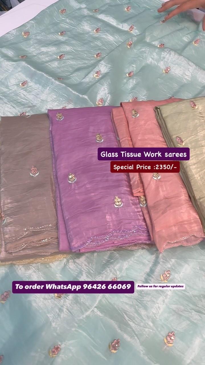 🎉Latest & Trending designer Work sarees pastel colors available Price :2350/- 🎉
All kind of Saree’s available
For Any further details do follow us on Instagram
& WhatsApp link Given in bio!

96426-66069
For Wholesalers please message us!
World wide Shipping Available