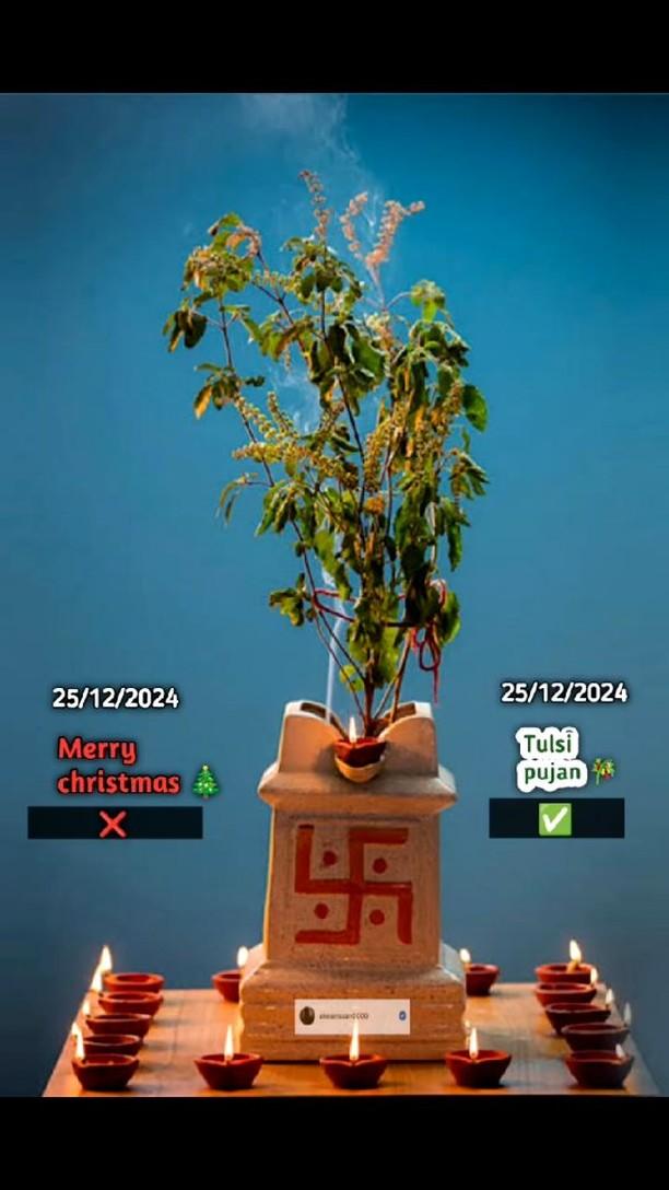 25-12-2024 ( TULSI POOJAN ✅) Merry Christmas ❌।