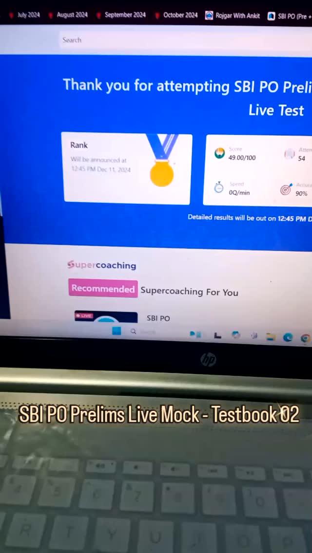 SBI PO Prelims Live Mock - Testbook 02