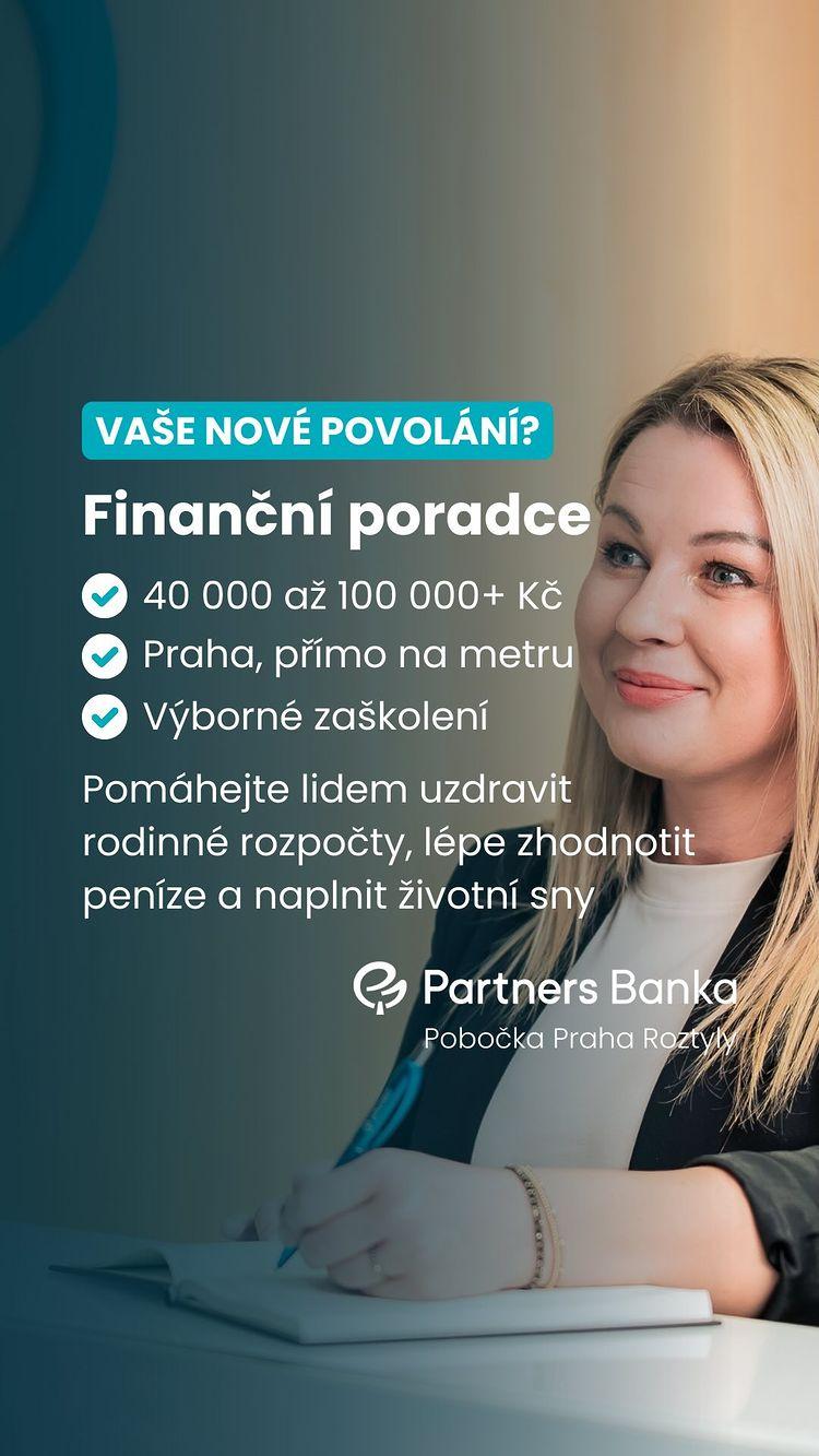 Co vlastně dělá finanční poradce a proč ucítíte obrovský smysl této profese? Zjistěte více o práci finančních poradců, pošlete nám CV a vidíme se na pohovoru
CV posílejte přes pracovní inzerát v bio našeho profilu, takže klikněte na partnersroztyly a jste tam
Rozšiřujeme tým finančních poradců
Přijímáme kolegy/ně se zkušenostmi i bez praxe v oboru
Všechny důkladně připravíme na novou práci
Včas získáte profesní jistotu a vzdělání
Místo práce je Praha, budova Roztyly Plaza přímo na metru Roztyly
Klientům uspořádáte současné příjmy a výdaje
Občas doslova uzdravíte napjaté rodinné rozpočty
Objevíte nenápadné černé díry, kudy lidem zbytečně unikají tisíce Kč měsíčně
Pomůžete klientům ujasnit životní sny a plány do budoucna, na které jsou potřeba peníze
Díky chytré práci s financemi pod vaším vedením si lidé doslova splní některé sny
Klienty povedete jako finanční kouč a férový parťák přes finance směrem k zajištěné a bohatší budoucnosti
Dodáte lidem klid na duši dáte ohledně finanční stability
Mnoho lidí a rodin i s průměrnými příjmy překvapíte tím, že do budoucna mohou:
✅ vytvořit milionovou rezervu
✅ splatit hypotéku mnohem dříve
✅ dát dětem slušný finanční základ do života
✅ přestat pracovat dříve a mít dost peněz

❗️Klientům vyberete vždy ten nejlepší dostupný produkt, klidně od konkurence
Jak to? V Partners Bance máme přístup k produktům několika desítek finančních institucí
Průměrný poradce vydělává do půl roku 50 000 Kč
Do roka 70 000 Kč
Od 3
roku dále řada poradců vydělá 100 000 až 150 000 Kč
Vše závisí jen na doplňování znalostí a dovedností
K výdělku přidáme řadu bonusů a benefitů
Kompletní informace k práci finančního poradce na naší pobočce Partners Banky najdete v inzerátu na portále Jobs, který je v bio našeho profilu, takže klikněte na partnersroztyly a jste tam
V inzerátu odešlete i CV, prosím
Ozveme se Vám do 3 pracovních dnů
Těšíme se na vás!