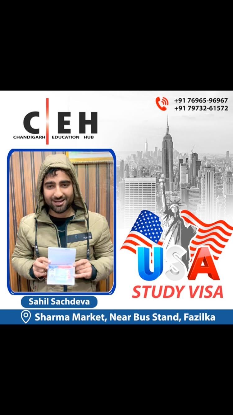 Heartfelt congratulations to sahilsachdevaaa on securing USA Study Visa
Next is your Turn
* Apply your visa with us Today

Your dreams of studying abroad have turned into reality
Begin your adventure with CEH & visa services
Contact us for 🇺🇸 🇺🇸🇺🇸🇺🇸🇺🇸🇺🇸 visa at 7696596967 / 7973261572
Come & see us our achievements at :

Sharma Market , Near Bus stand ,Fazilka