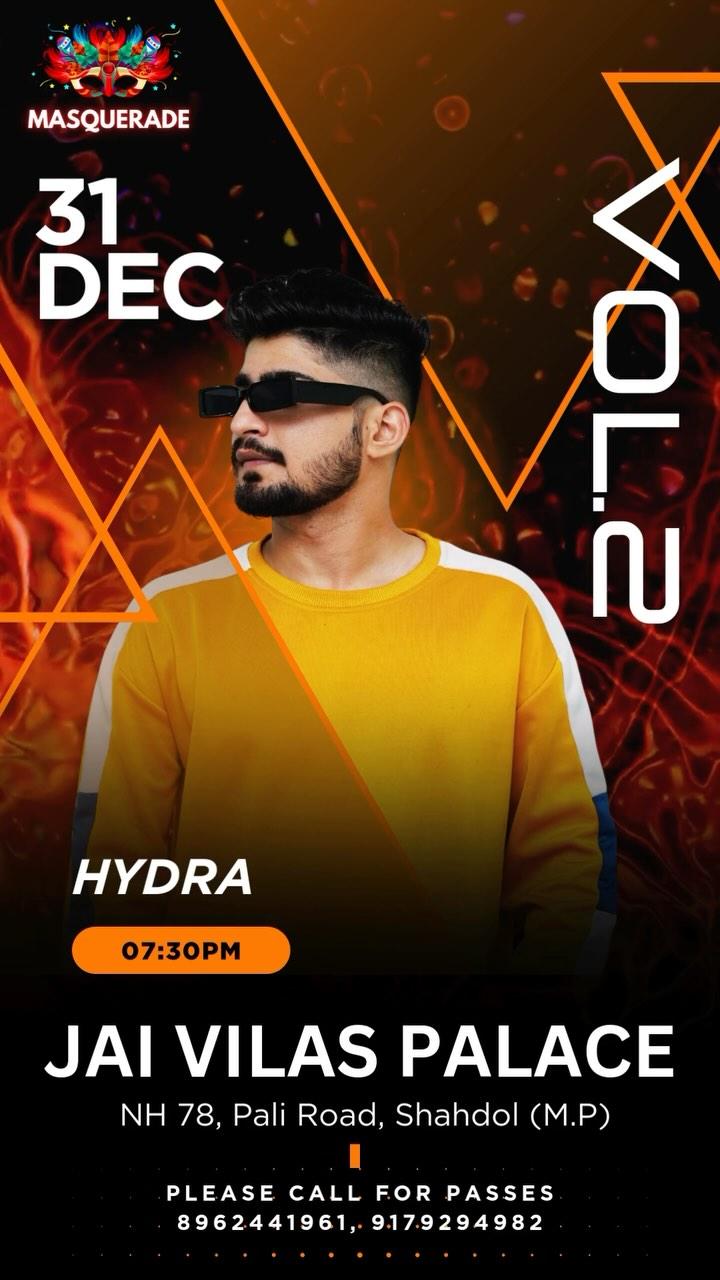 As the night reaches its peak, and energy dips are not an option, __hydraaa_ 🔥will take the stage to keep the momentum soaring high
Passes available now 
8962441961 ,91792 94982

Keywords 
New year eve, new year party, shahdol,