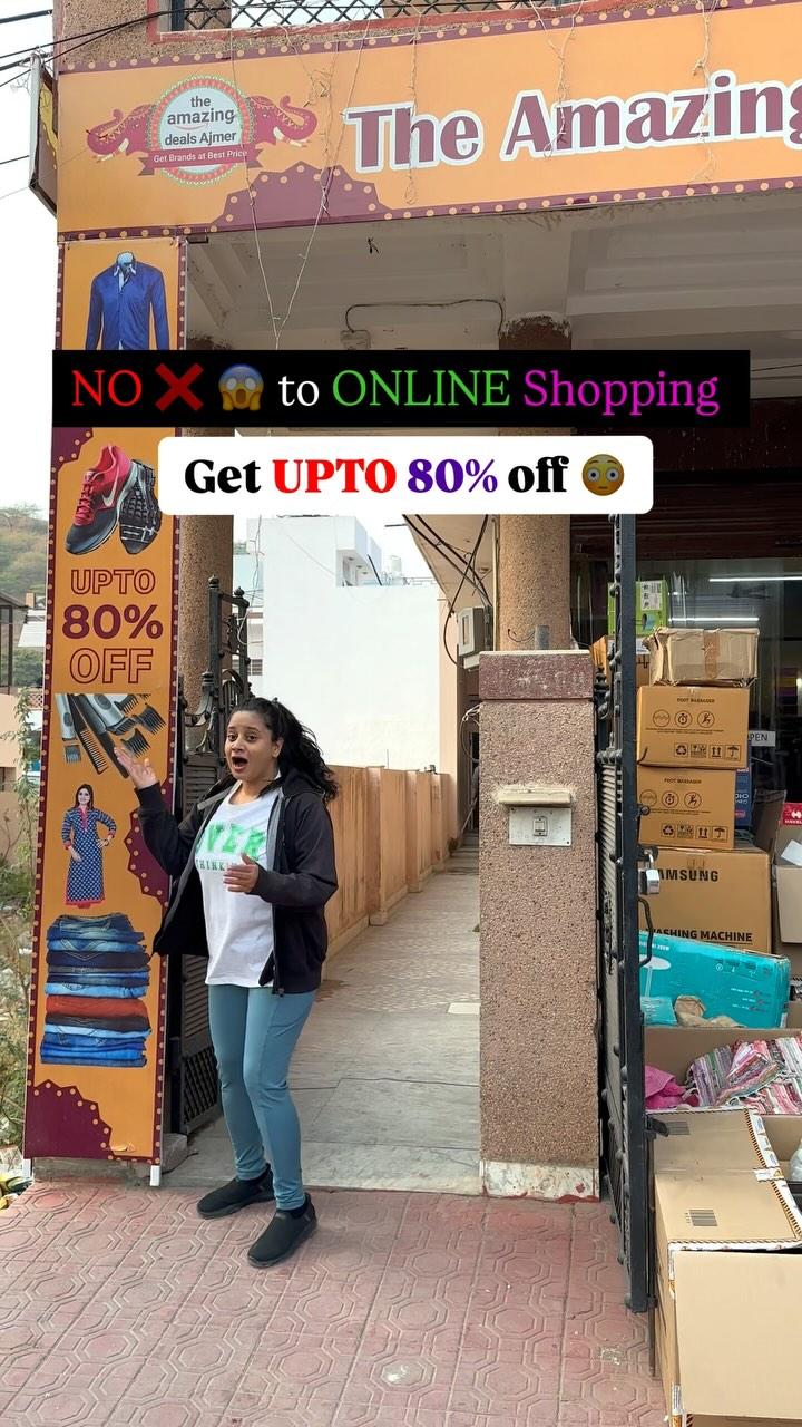 Dekh Parakh k khareedo 🫢UPTO 80% OFF 😱
Sale| Offers | Discounts ✅

theamazingdealsajmer Address- plot no 22 Harsh Vihar Colony, Near Maya Mandir , Jaipur Road ,  Ajmer
~ Contact on 9521353737 | 9057272034 | 7300007069 

Follow funfoodtourofficial for more 🕉️