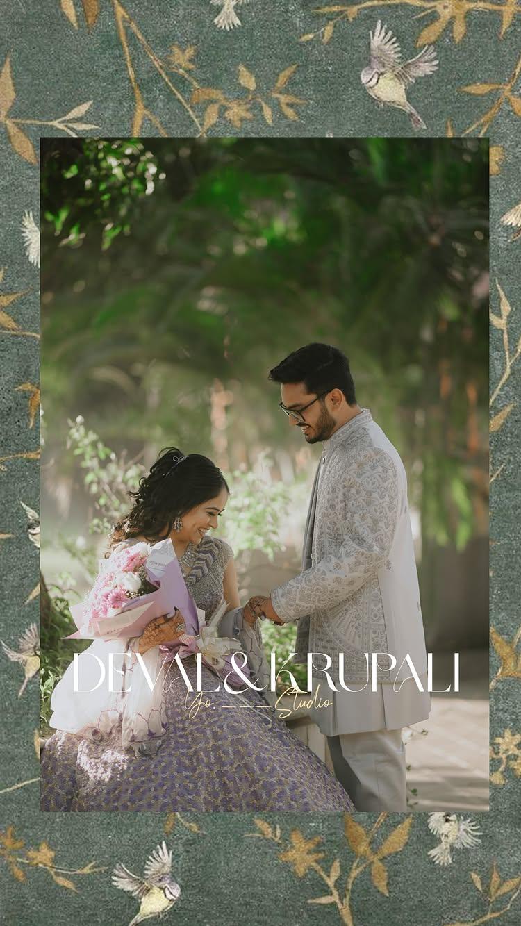 Yo
Deval🤍💜Krupali

photography by : yo.___studio diyoradhruvil 
outfit by : ritirivaj_groom_studio rasam_the_fashion_studio 
makeupby : royal_beauty_salon09